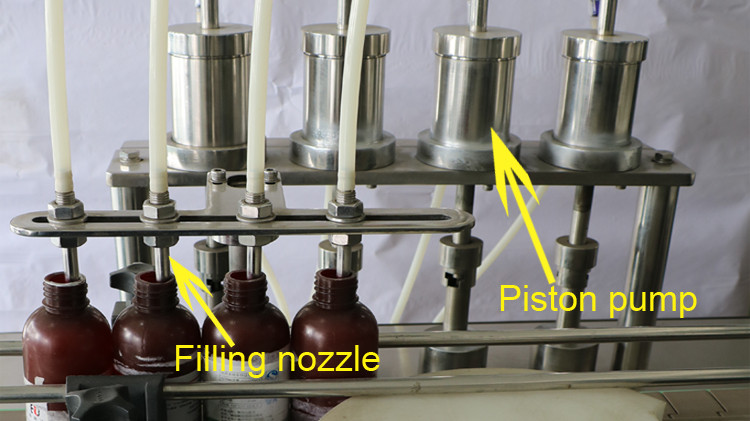 క్యాప్ సీలింగ్ మరియు స్టార్ వీల్ రన్నింగ్‌తో 500 ఎంఎల్ రౌండ్ బాటిల్ ఫిల్లింగ్ మెషిన్